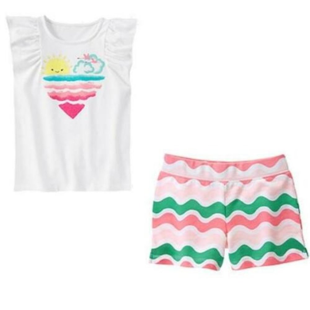 Heart Flutter Tank & French Terry Wave Shorts
